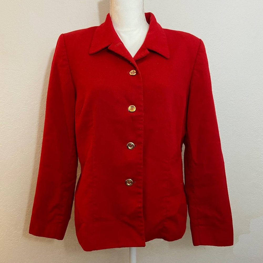 Pendleton Blazer Jacket Red Size 12 - image 1
